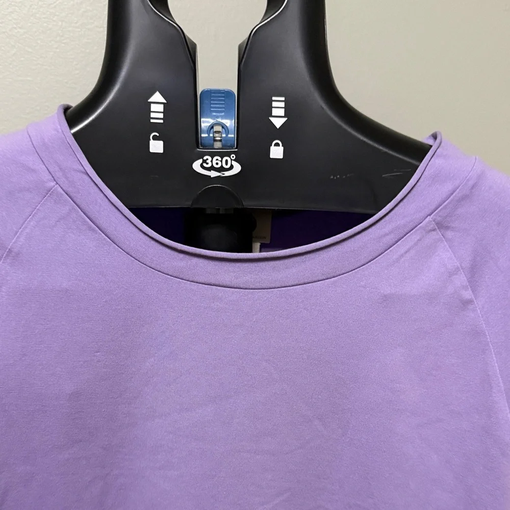 Danskin Purple 3/4 Sleeve Women's Yoga Top - Picture 4 of 6
